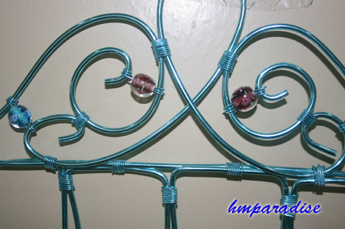 Handmade Aluminium Blue Hanger - Click Image to Close