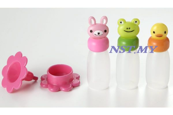 Japan Import Cute Rabbit+Frog+Chick Sauce Container - Click Image to Close