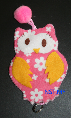 Handmade Key Holder- Flower Owl