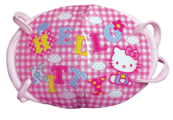 Hello Kitty words Bio Face Mask Pink - Click Image to Close