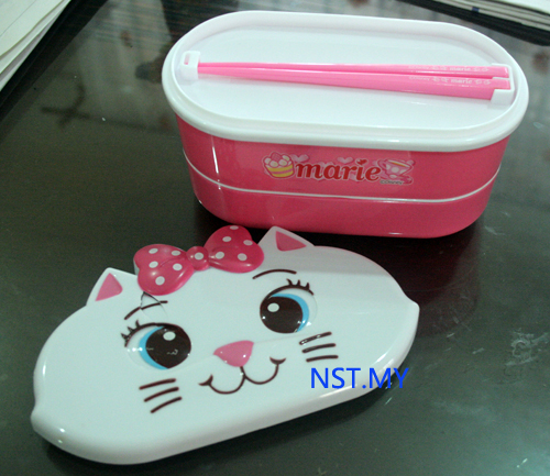 Marie Cat Double Decker Bento Box set（with flaw)