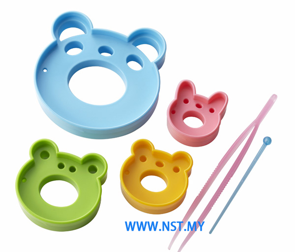 Panda Rabbit Bear Frog Vegetable/cheese/ham/bread cutter set - Click Image to Close