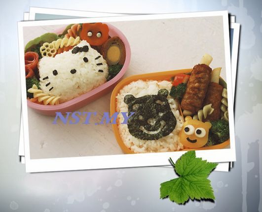 Japan Import Pooh Seaweed/cheese/ham/vegetable cutter box set