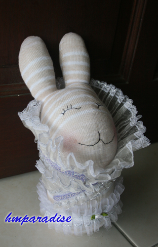 Rabbit in the Wonderland Handmade Sock Dolls - Click Image to Close