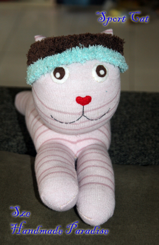 Sport Cat Handmade Sock Dolls - Click Image to Close