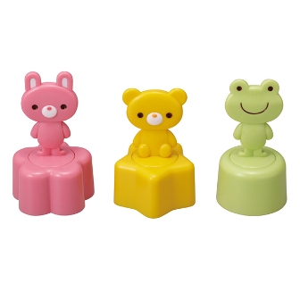 Rabbit Bear Frog stamping mould set - Click Image to Close