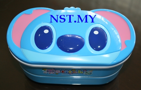 Stitch Double Decker Bento Box+Chopstick+Strap set