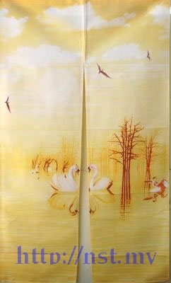 Swan Japanese Style Curtain