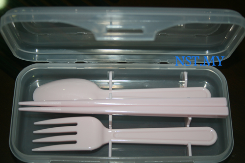 Japan Made Fork+Spoon+Chopstick Box Set(Pink)