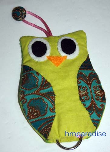Handmade Green Owl Keyholder