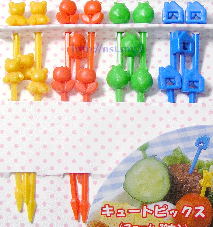 House+Bear+Tulip+Bug dessert/fruits bento picks