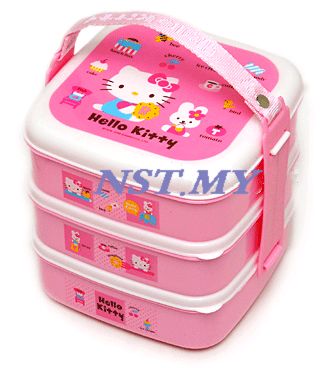 Korea Import Kitty 3-tied Bento Box-