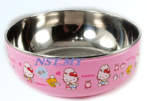 Korea Import Kitty Cute Chef Stainless Steel Bowl
