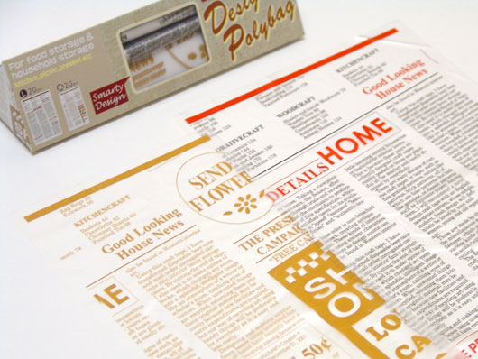 Japan Import Newspaper Print Bread/Dessert Bag(2 sizes)
