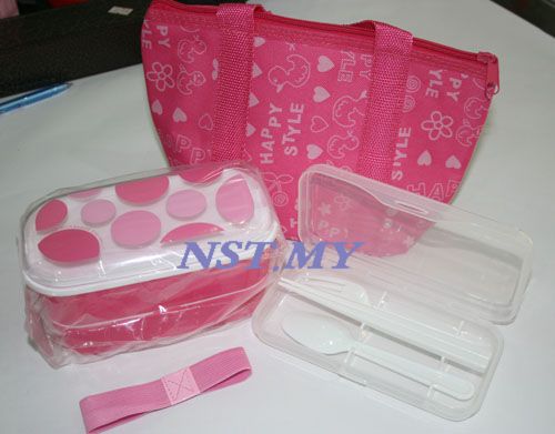 Japan Import Pink Bento Box Set