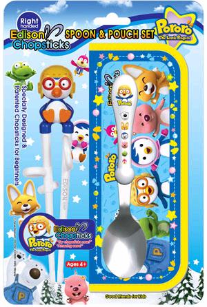 Pororo Edison Chopstick,Spoon Case Set（RightHand）
